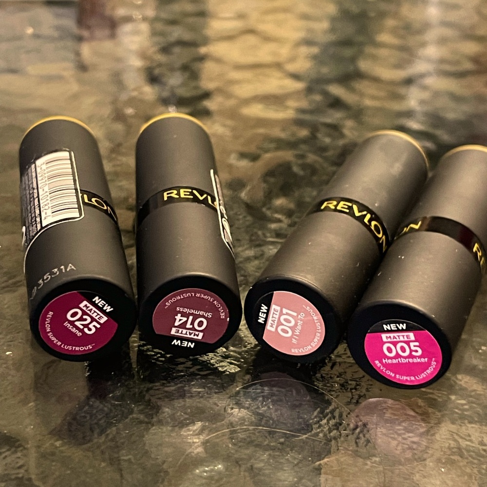 $10 each  4Revlon Super Lustrous Lipsticks